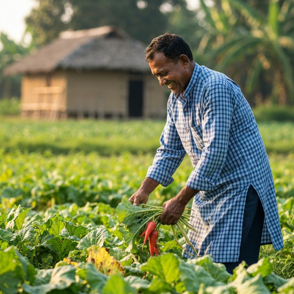 Bangladeshi farmer working in the field